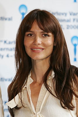 Saffron Burrows op het filmfestival van Karlovy Vary in 2008