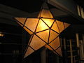 A simple star-shaped parol made of capiz shells