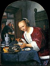 Jan Steen, The Oyster Eater, 1658–1660, Mauritshuis