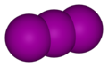 Spacefill model of triiodide