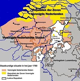 Luikse Republiek in wit (1790).