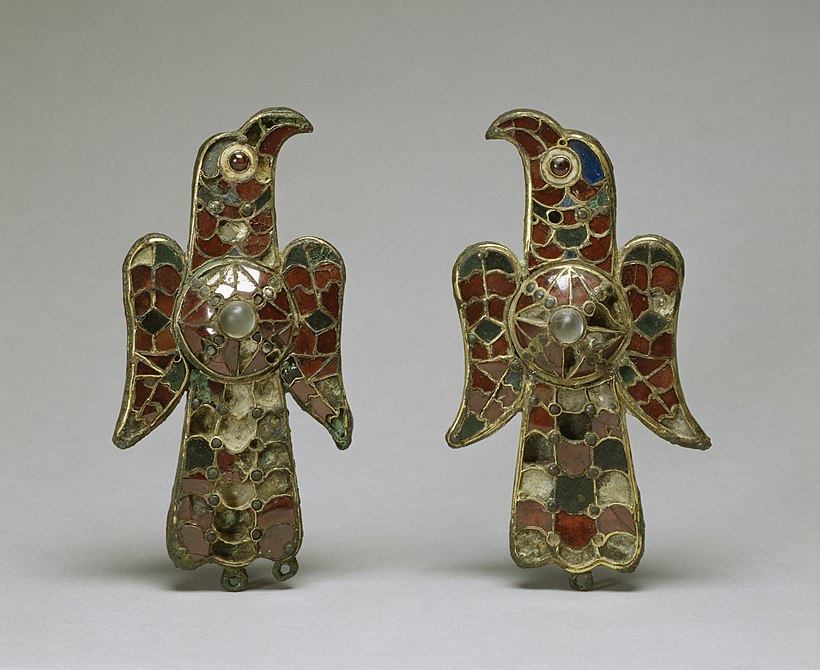 Visigothic - Pair of Eagle Fibula -M.A.N.Museum Madrid(Spain)