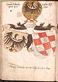 Herb księcia Baltazara w Herbarzu Wernigerodzkim (ok. 1475–1500)