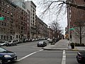 Looking west from Morningside Drive, Morningside Park is behind the camera.