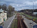 Widok z kładki nad torami w kierunku Pilawy