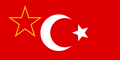 Yugoslavya'da yaşayan Türklerin bayrağı.
