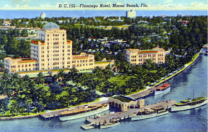 The Flamingo Hotel and surrounding Miami Beach, circa 1920s