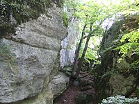 Split rock (split rock) at Schafberg