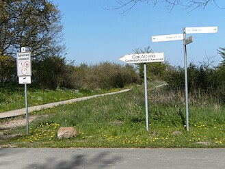 Fuß-/Fahrradweg zur Gedenkstätte Cap Arcona Groß Schwansee