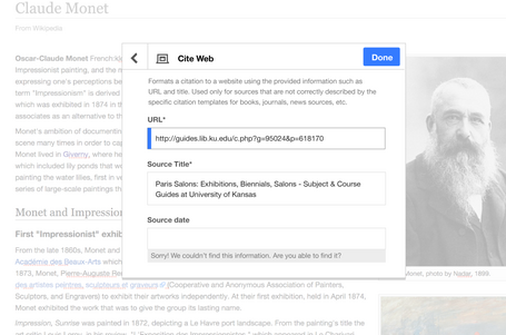 After an auto-filled citation is returned, the user can choose to edit it. They enter a form in which each field is labeled. If the software cannot find a field that is required, it is marked.