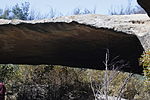 This natural sandstone bridge over the Vaal River is approximately 22 metres long, five to eight metres wide and four metres high. Large natural rock bridges are rare landforms and this bridge, therefore, can justly be regarded as one of South Africa's g Type of site: Bridge.