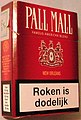 Paczka Pall Mall Red produkowana w Holandii