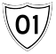 National Route 01 shield