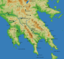 A map of the southern Peloponessus