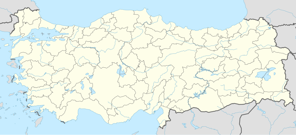 Türkiye'de bulunan mevcut stadyumların haritası