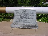 Memorial to USS Grenadier at the Buffalo and Erie County Naval & Military Park in Buffalo, New York