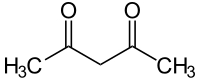 Structuurformule van acetylaceton