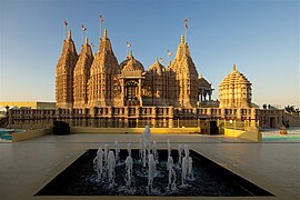 The side view of the mandir.