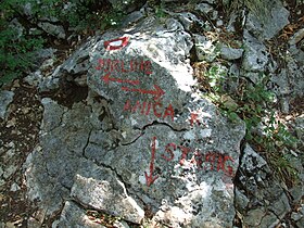 Rozdroże szlaków turystycznych w Chorwacji