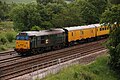 31601 in Devon and Cornwall Railways green livery, working a Network Rail test train south of Chesterfield