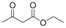 Skeletal formula of ethyl acetoacetate