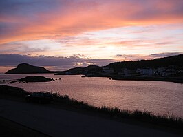 Zonsondergang in Fox Harbour