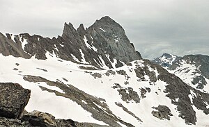 Harrower Peak mit Harrower Glacier am linken Bildrand