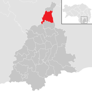 Lage der Gemeinde Heiligenkreuz am Waasen im Bezirk Leibnitz (anklickbare Karte)