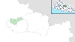 Location of Jutiapa in the Department of Cabañas