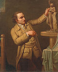 Porträt des Bildhauers Joseph Nollekens (1737–1823), zwischen 1770 und 1771, Yale Center for British Art Öl auf Leinwand, 63,5 ×  48,3 cm.