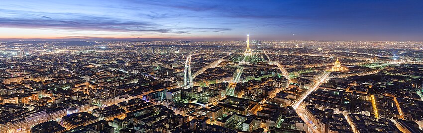 Paris at night.