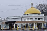 Colonial Beacon Gas Station, Stoneham, Massachusetts, circa 1922.