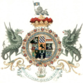 Arms of the 1st Duke of Marlborough, with quarterings representing his estates in Germany