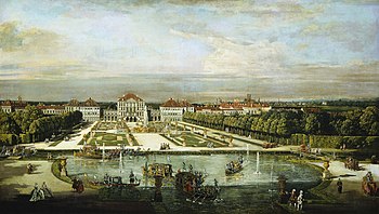 Canaletto: Nymphenburg 1761, Öl auf Leinwand