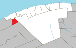 Location within La Haute-Gaspésie RCM