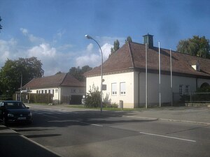 Friedhofsgebäude, Ansicht Steinhaldenstraße.