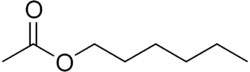 Structuurformule van hexylacetaat