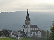 Blick von Norden auf die Kirche