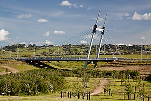 Cable-stayed bridge on Ormiston Road