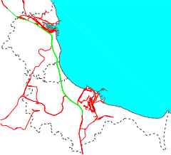 Mapa przebiegu linii kolejowej 250