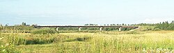 A bridge over the Dnieper near the village of Solovyovo in Kardymovsky District