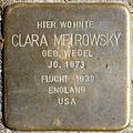 Stolperstein für Clara Meirowsky (Fürst-Pückler-Str. 42)