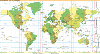 World map of time zones (2008)