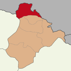 Map showing Posof District in Ardahan Province