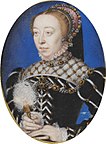 Caterina de’ Medici (Miniatur, François Clouet zugeschrieben, um 1550/1555, Victoria & Albert Museum)