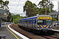 North-west view from Platform 1, with a Comeng train arriving on Platform 2, January 2007