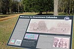 The informational plaque for downtown Cahaba