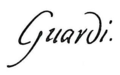 handtekening van Francesco Guardi