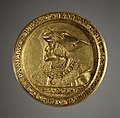 Medaillon mit dem Portrait Kaisers Karl V, Bronze vergoldet, Walters Art Museum Baltimore