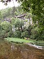 Hunter Creek bluff above the old mill pond at Vera Cruz, Missouri